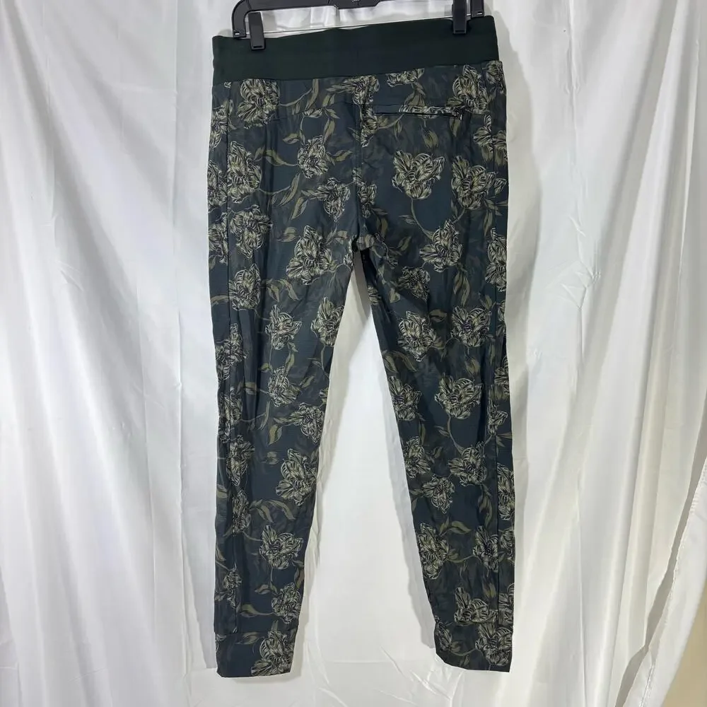 Athleta Trekkie North Printed Jogger — Black & Green Ripstop, Women’s Size 10
